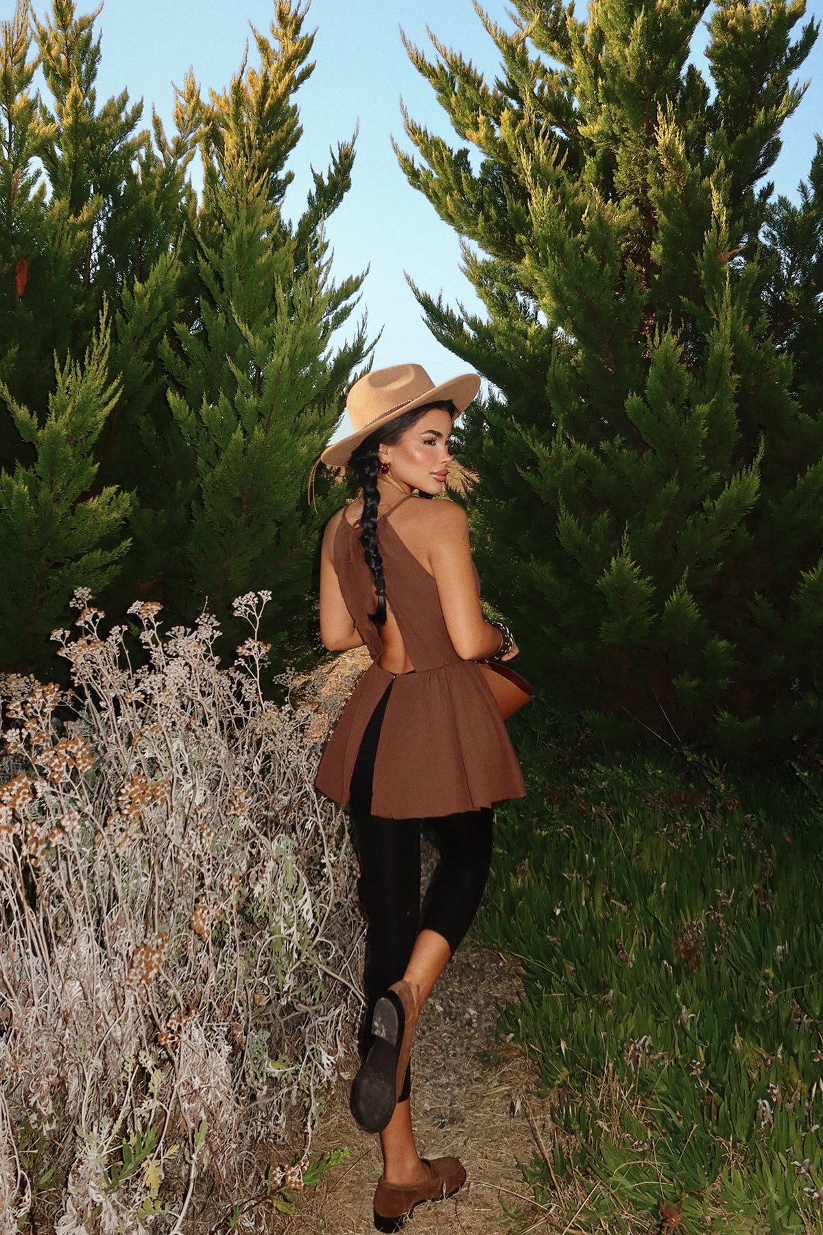 Kahverengi Smock Bluz ATE-3447