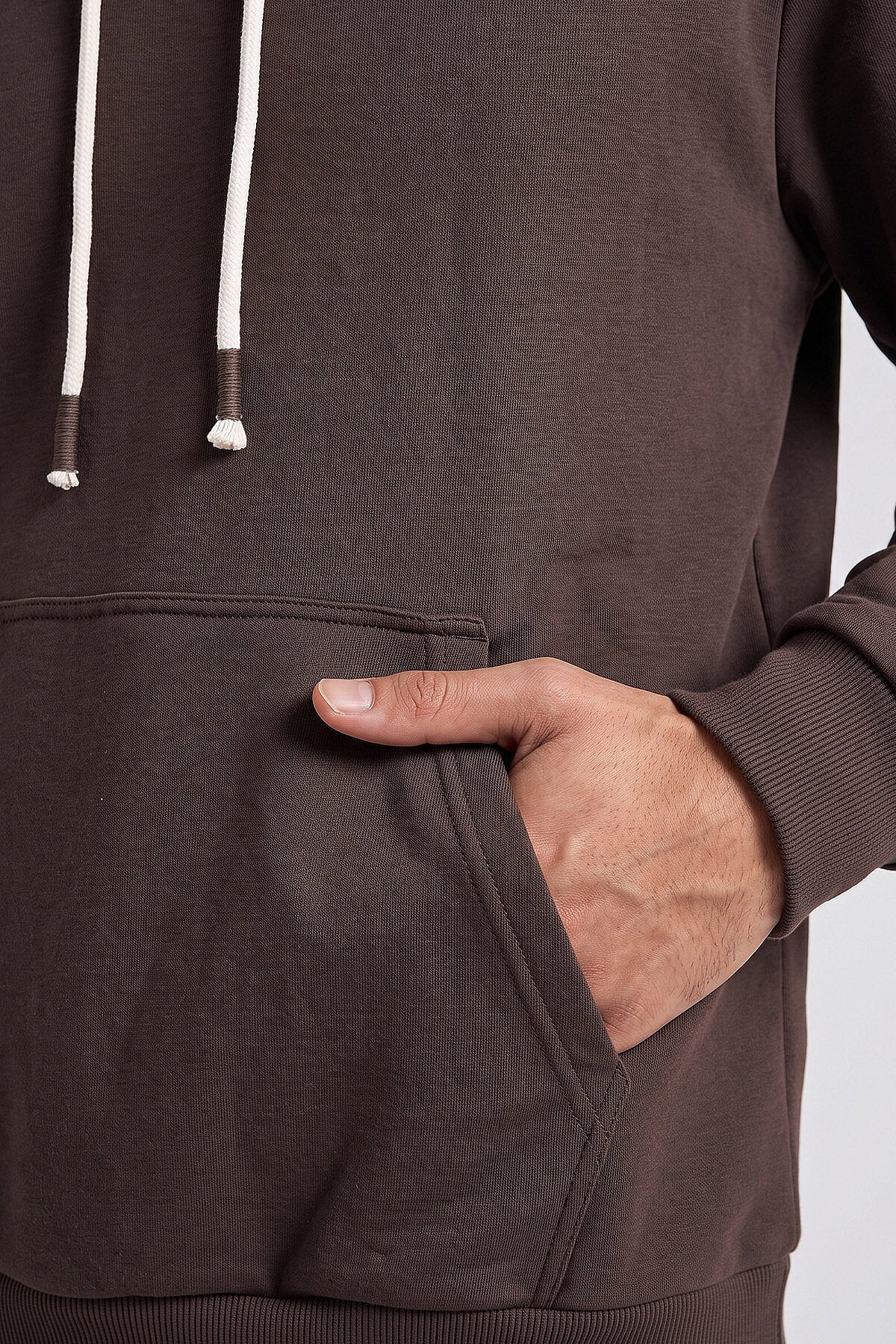 Kahverengi Standart Kalıp Basic Erkek Sweatshirt - 88513