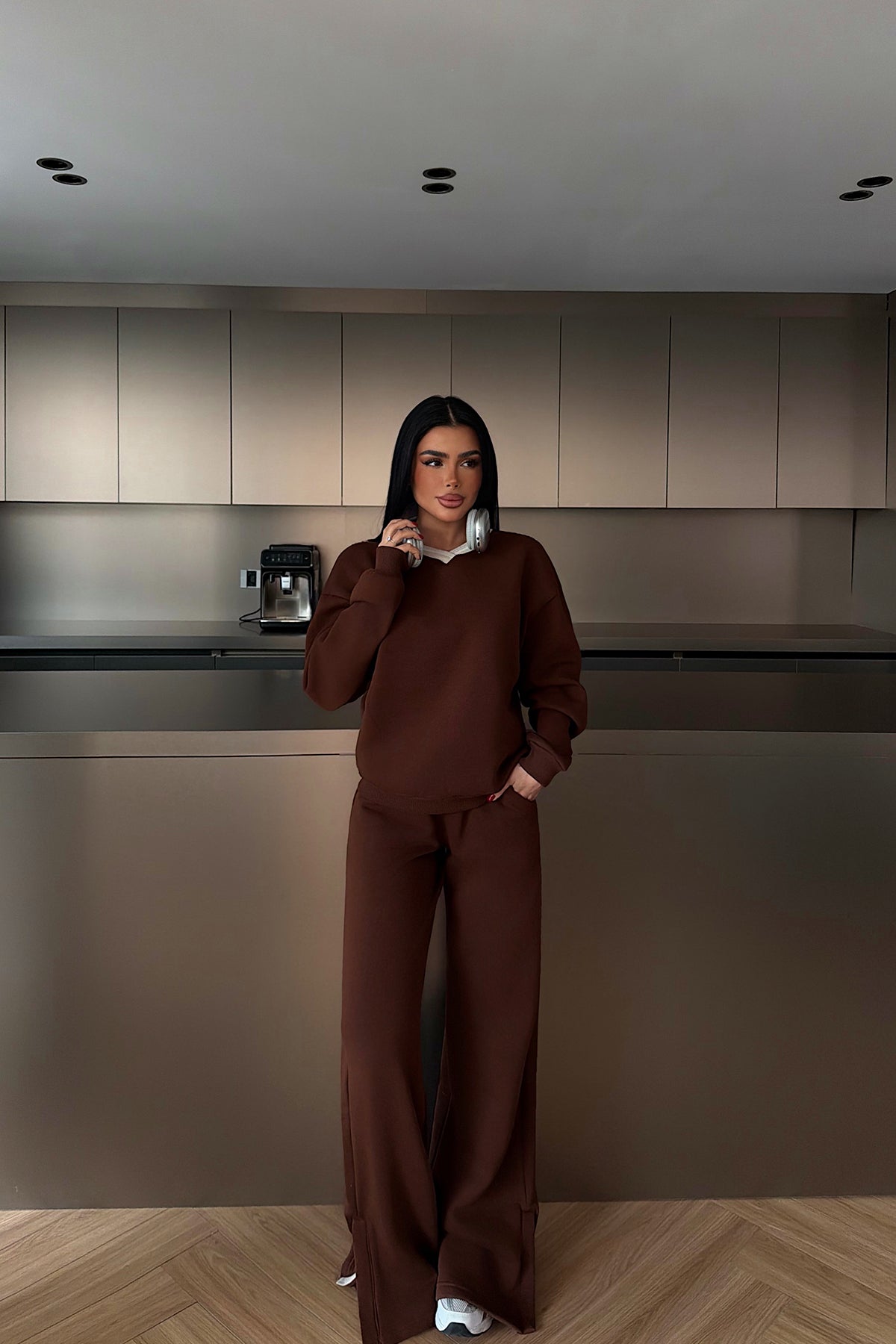 Kahverengi Kassel Eşofman Takımı ATE-4280