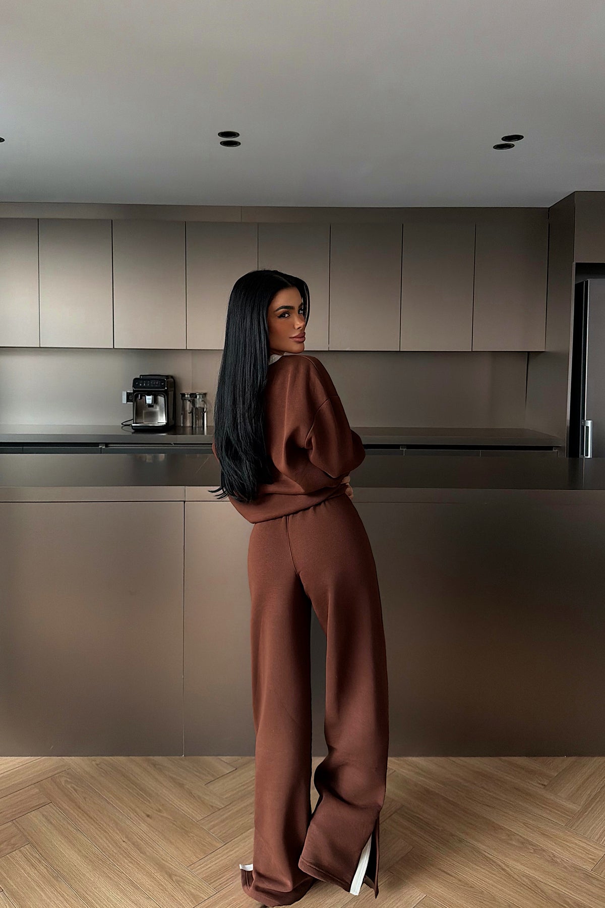 Kahverengi Kassel Eşofman Takımı ATE-4280