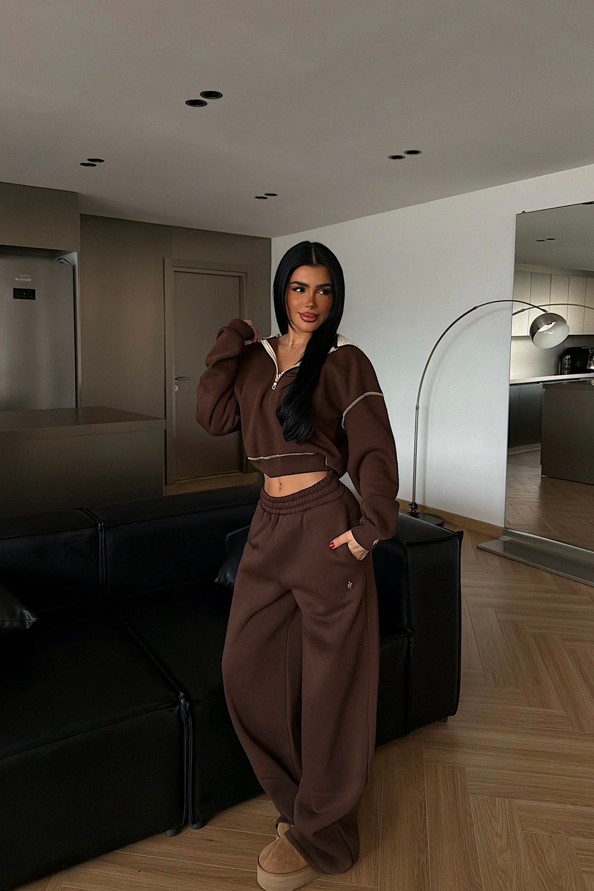 Kahverengi Mattie Eşofman Takımı ATE-4313