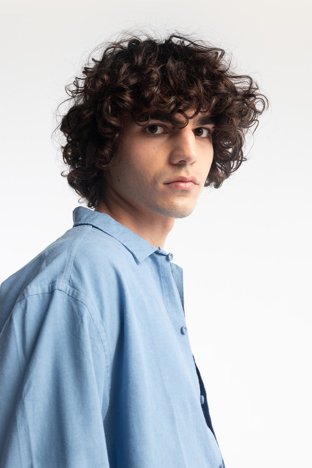 KETEN GÖMLEK - MAVİ M