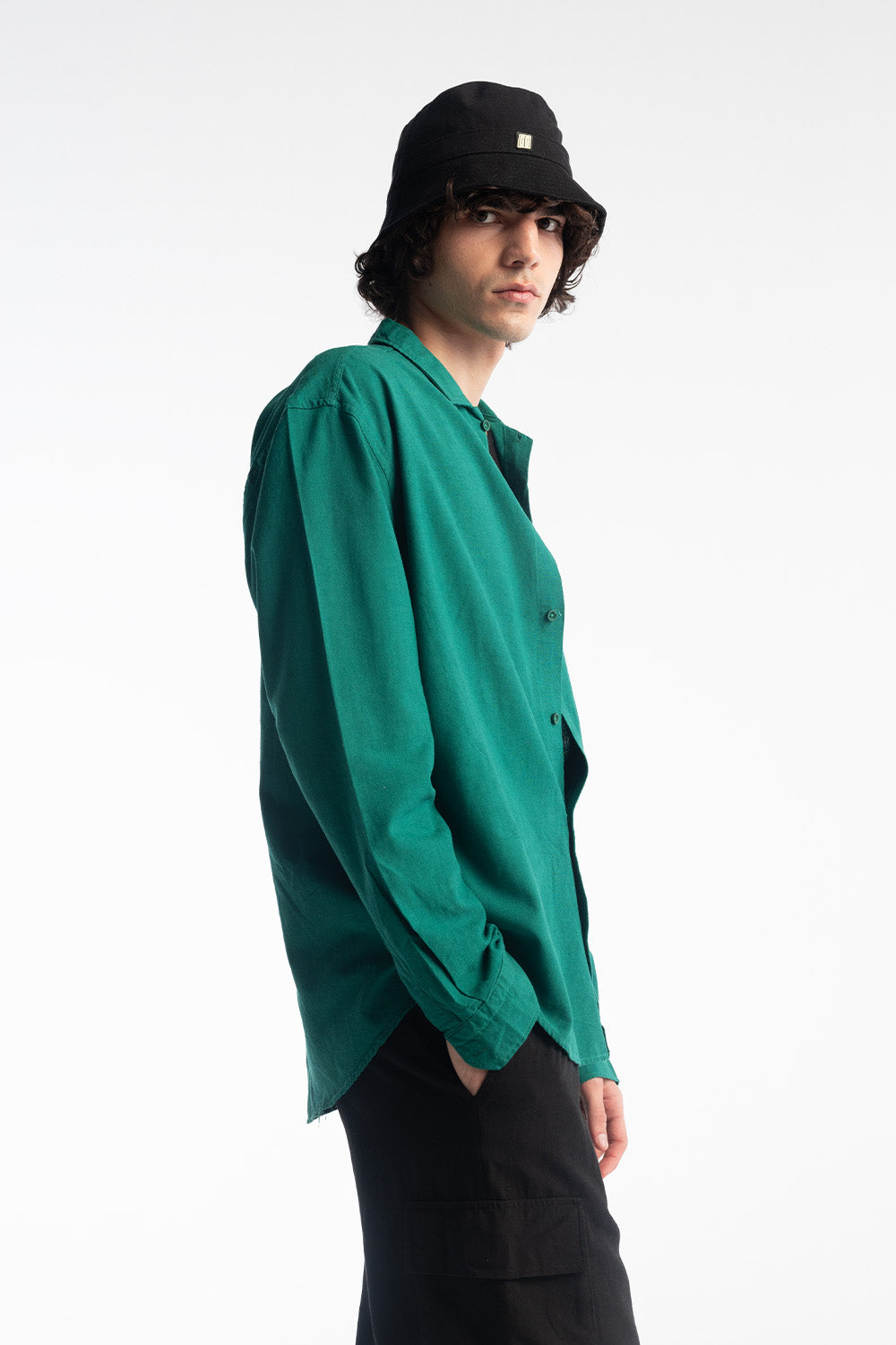 KETEN GÖMLEK - YEŞİL L