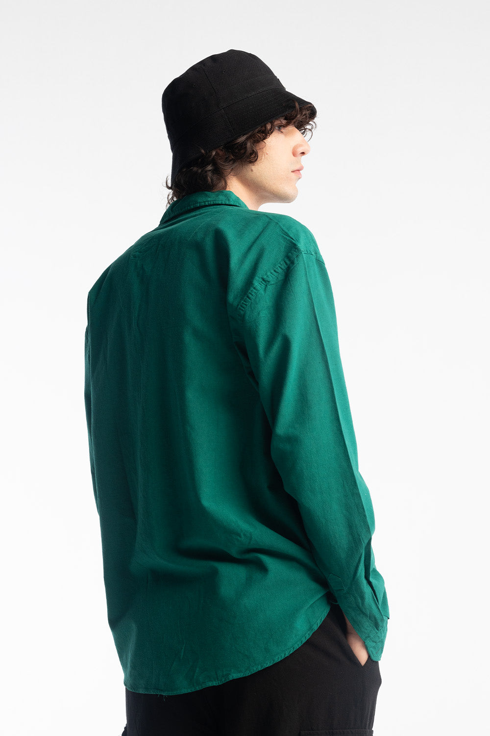 KETEN GÖMLEK - YEŞİL XL