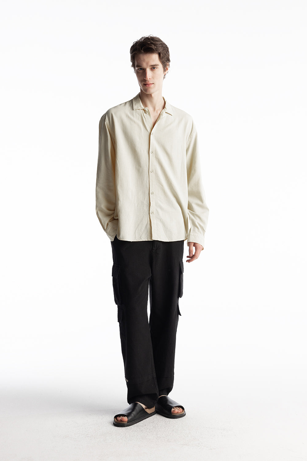 KETEN GÖMLEK - BEJ L