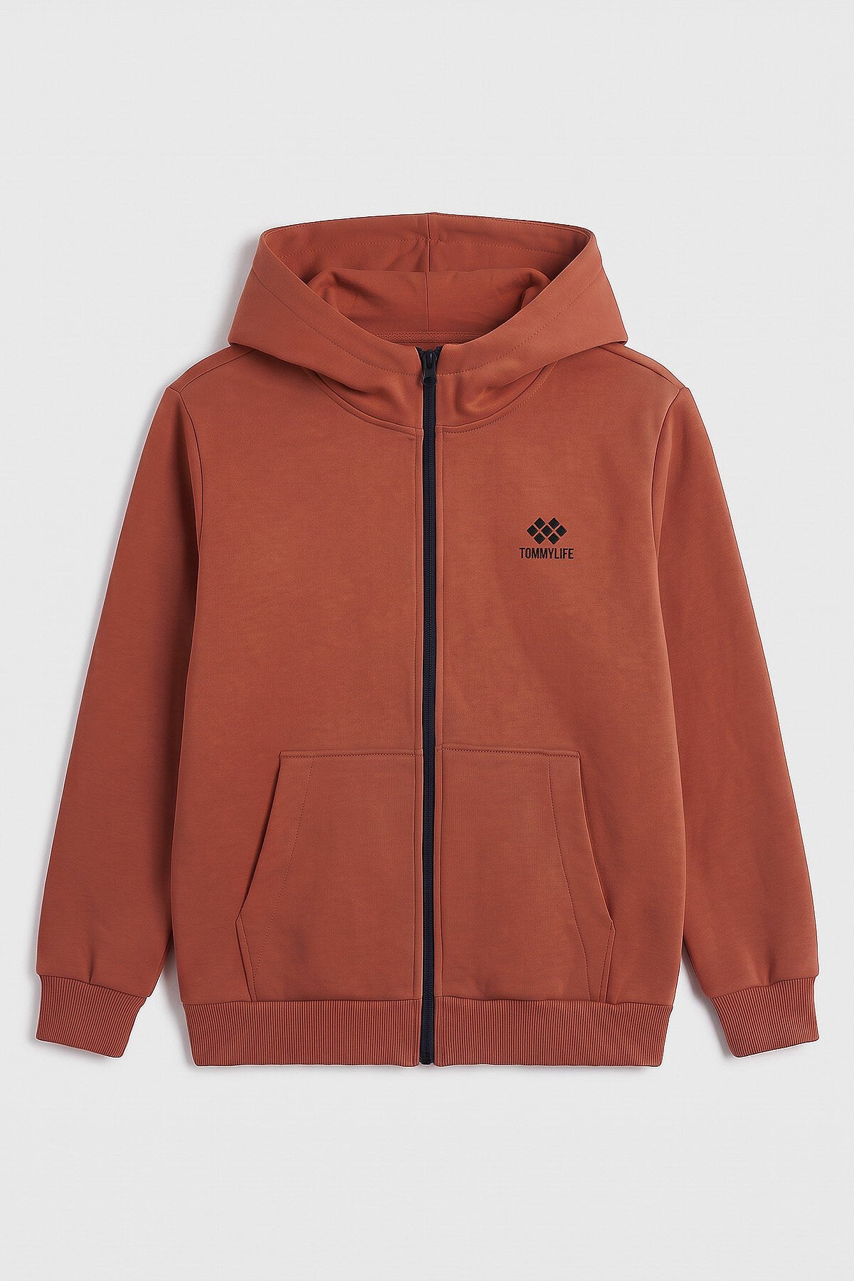 Kiremit Standart Kalıp Basic Erkek Çocuk Sweatshirt - 11336