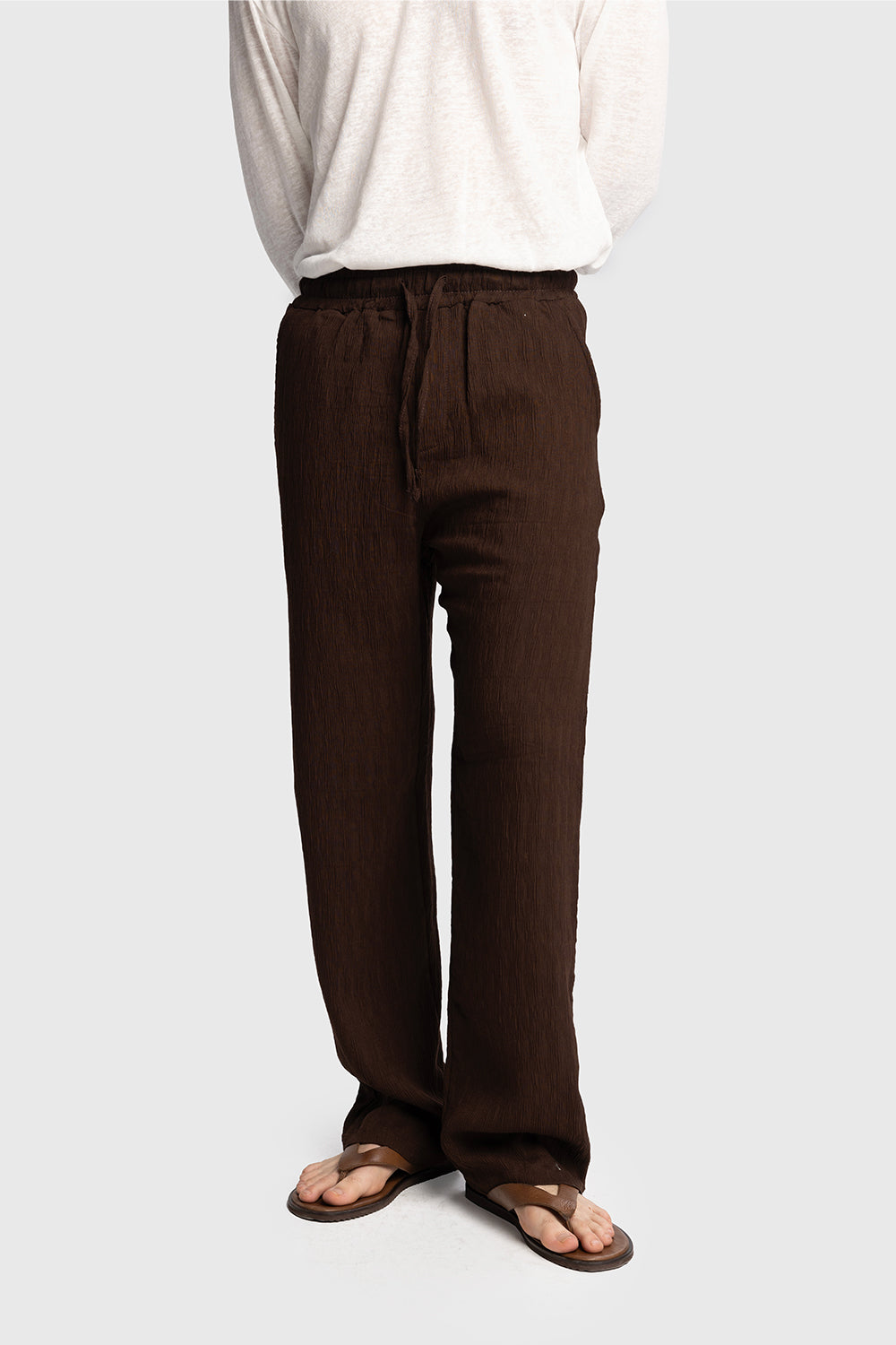 Kırışık Görünümlü Pantolon