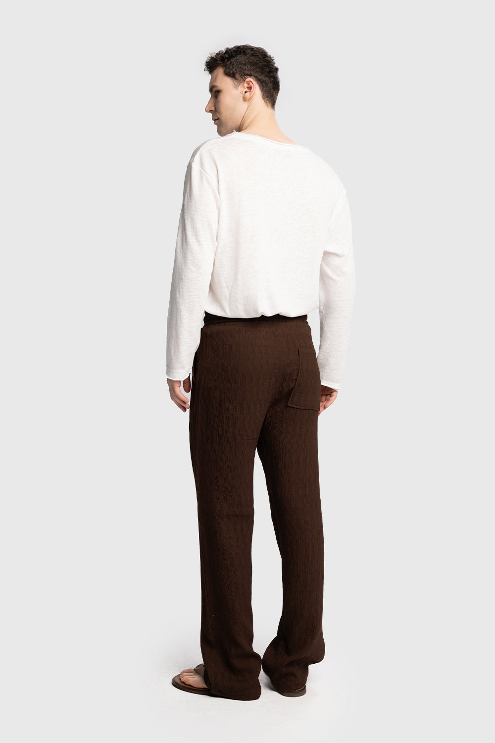 Kırışık Görünümlü Pantolon