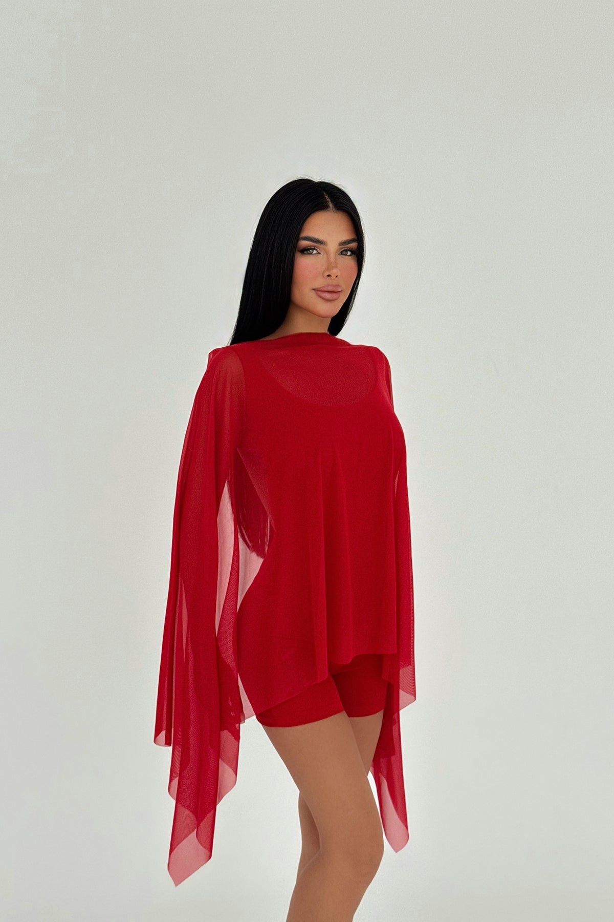 Kırmızı Carrie Mini Tulum ATE-2679