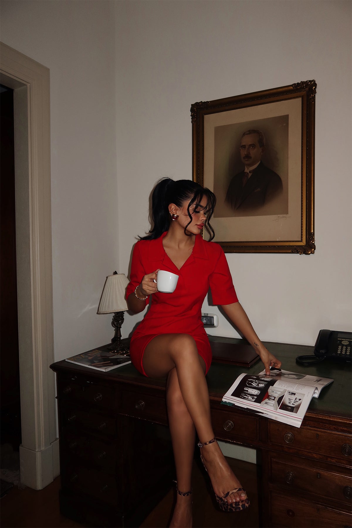 Kırmızı Chriselda Elbise ATE-2024