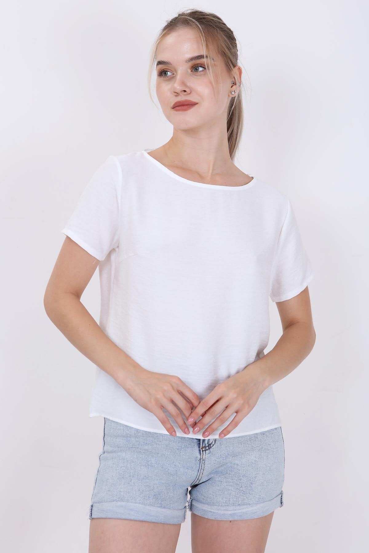 Kısa Kollu Crop Bluz