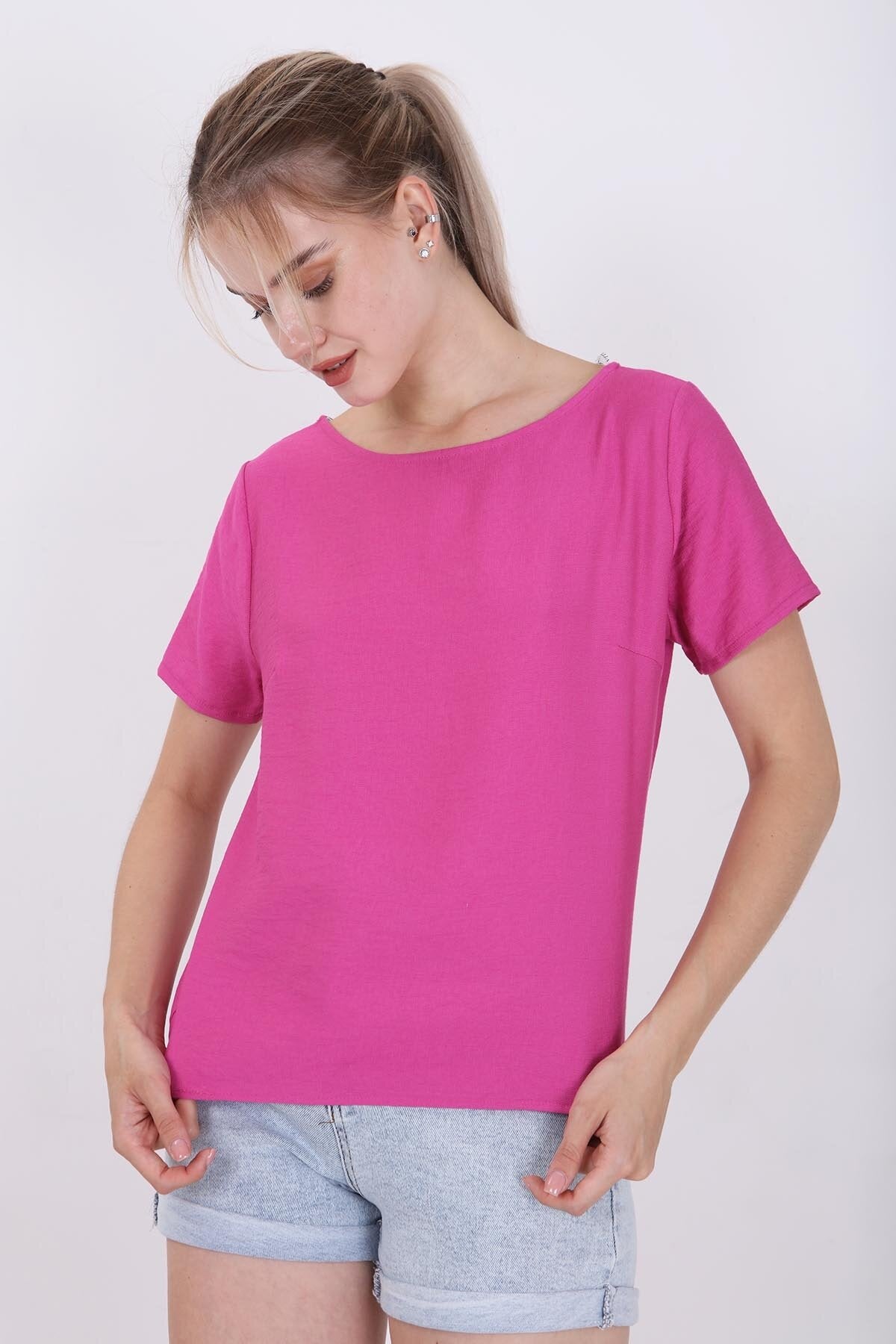 Kısa Kollu Crop Bluz