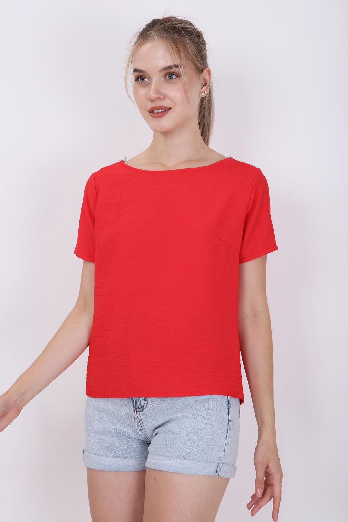 Kısa Kollu Crop Bluz