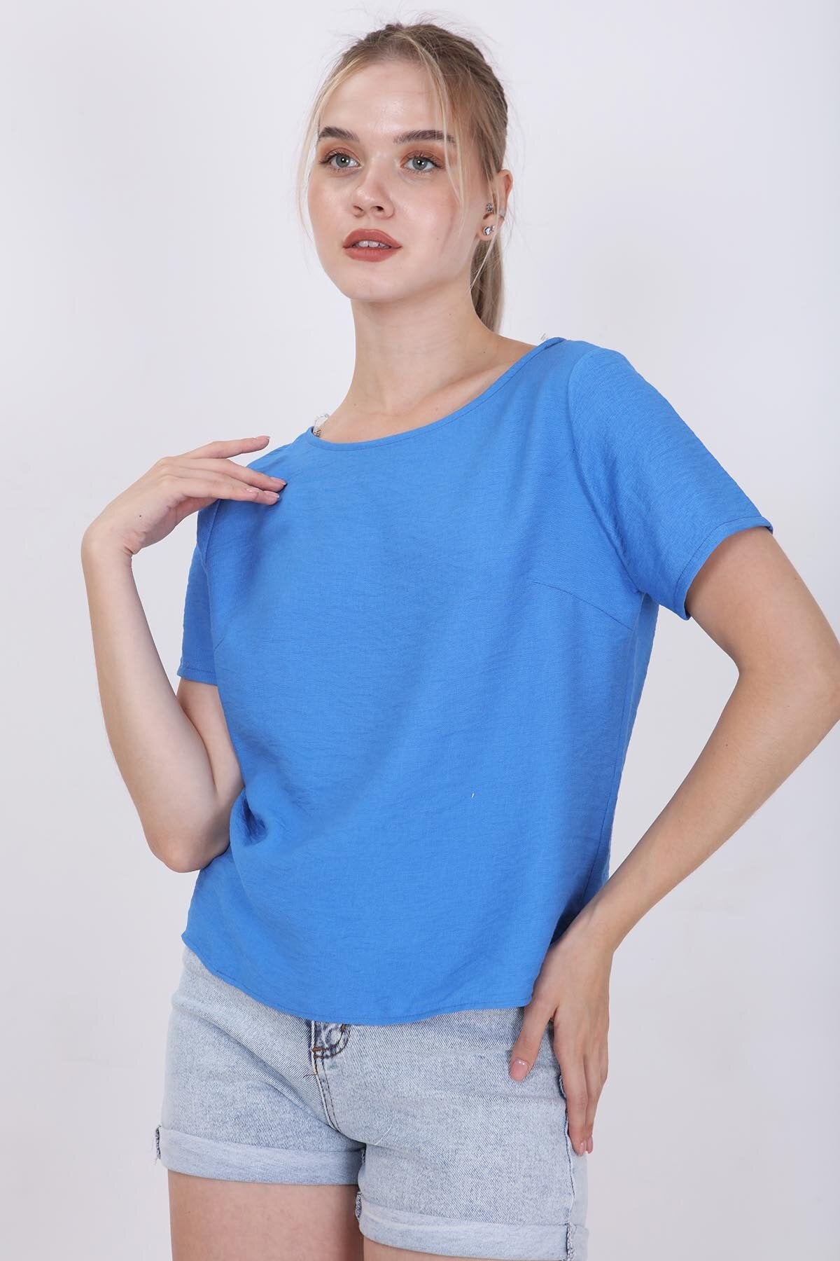 Kısa Kollu Crop Bluz