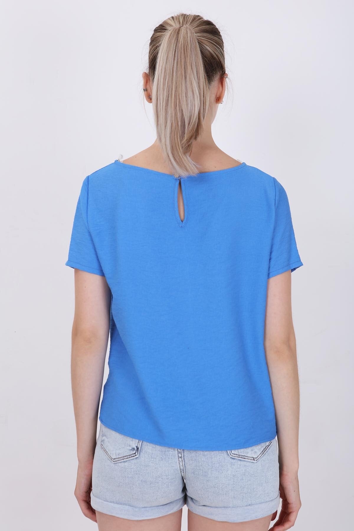 Kısa Kollu Crop Bluz
