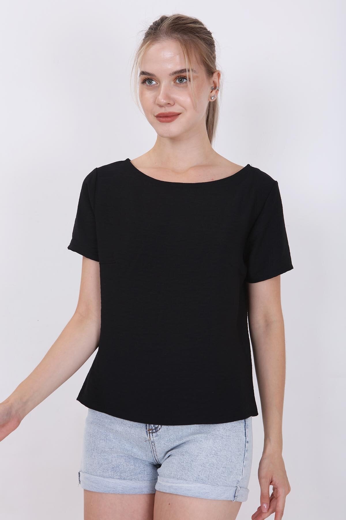 Kısa Kollu Crop Bluz