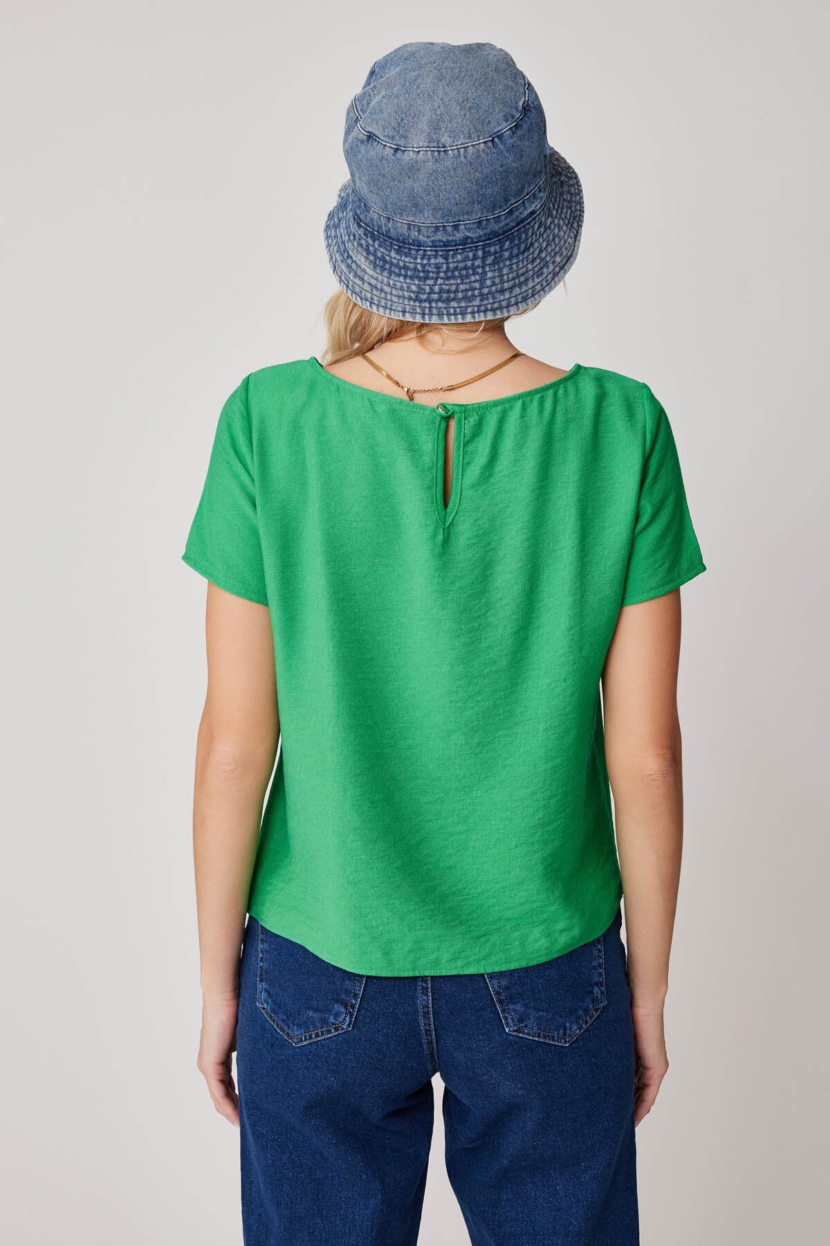Kısa Kollu Crop Bluz