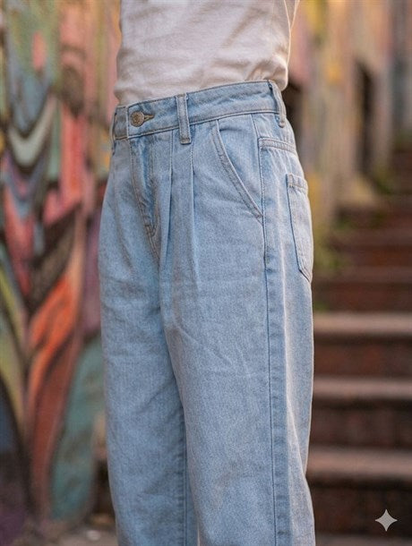 Kız Çocuk Binici Kot Pantalon