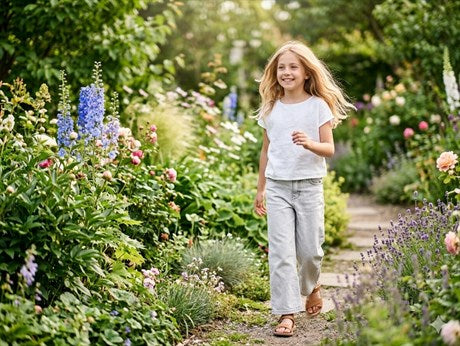 Kız Çocuk Füme Kot Pantolon Beyaz 12 yaş