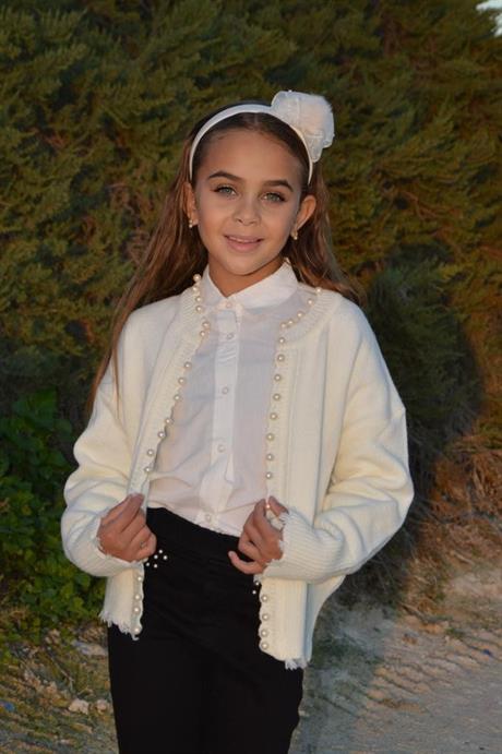 Kız Çocuk İncili Hırka Beyaz 8 Yaş