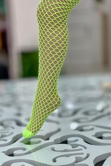 Kız Çocuk File Külotlu Çorap 2li SARI 12 Yaş