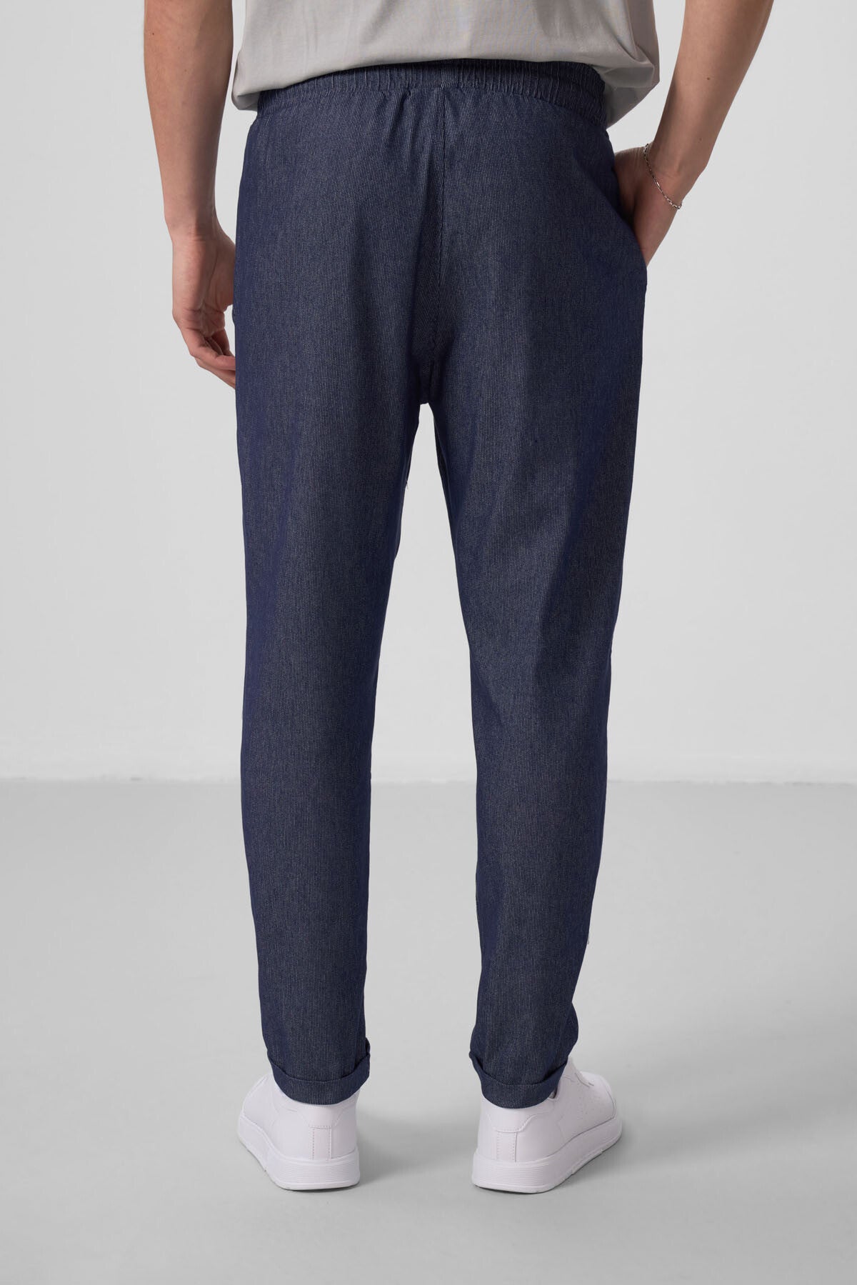 Kot Lacivert Standart Fit Dokuma Hafif Esnek Chino Erkek Pantolon - 82175