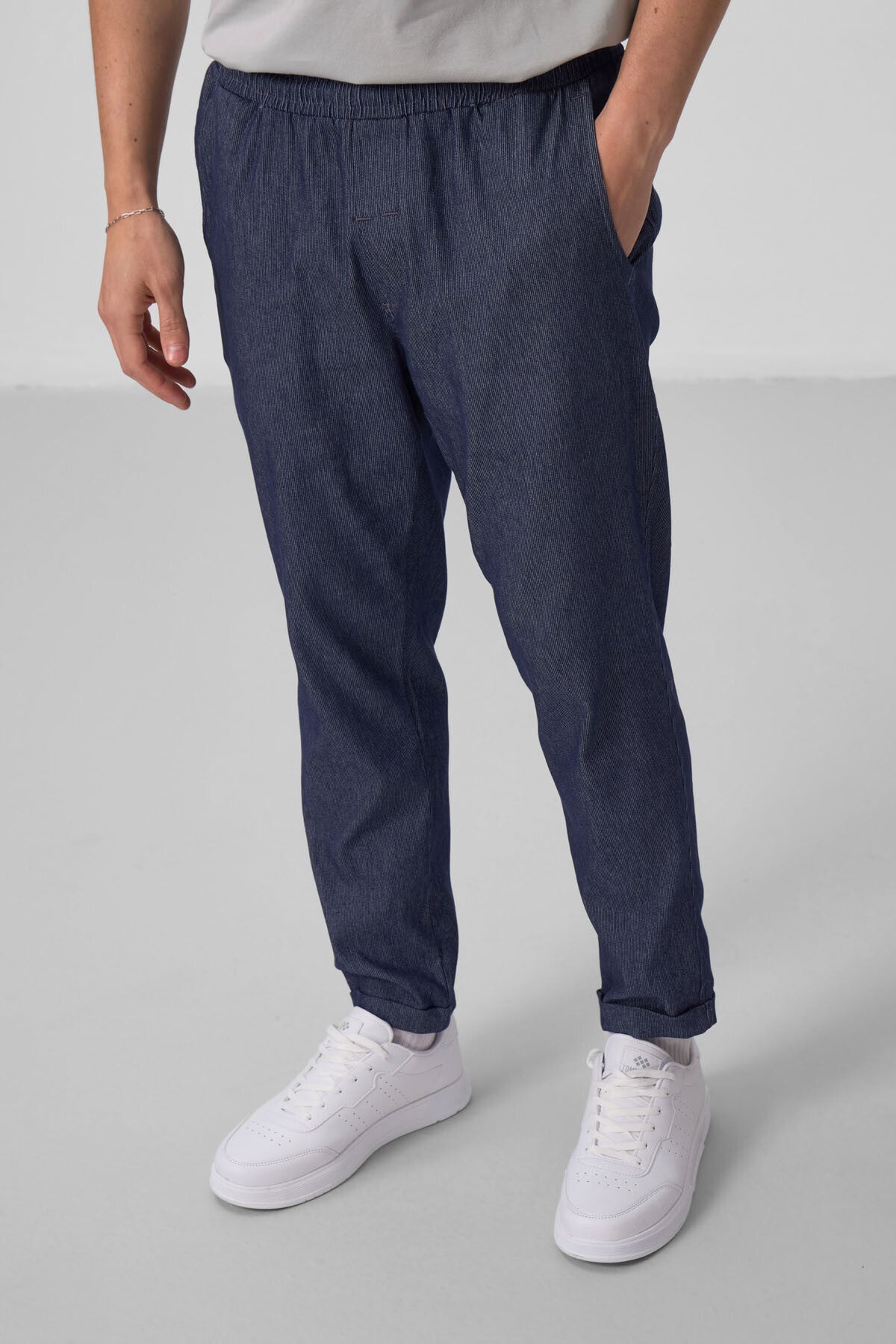 Kot Lacivert Standart Fit Dokuma Hafif Esnek Chino Erkek Pantolon - 82175