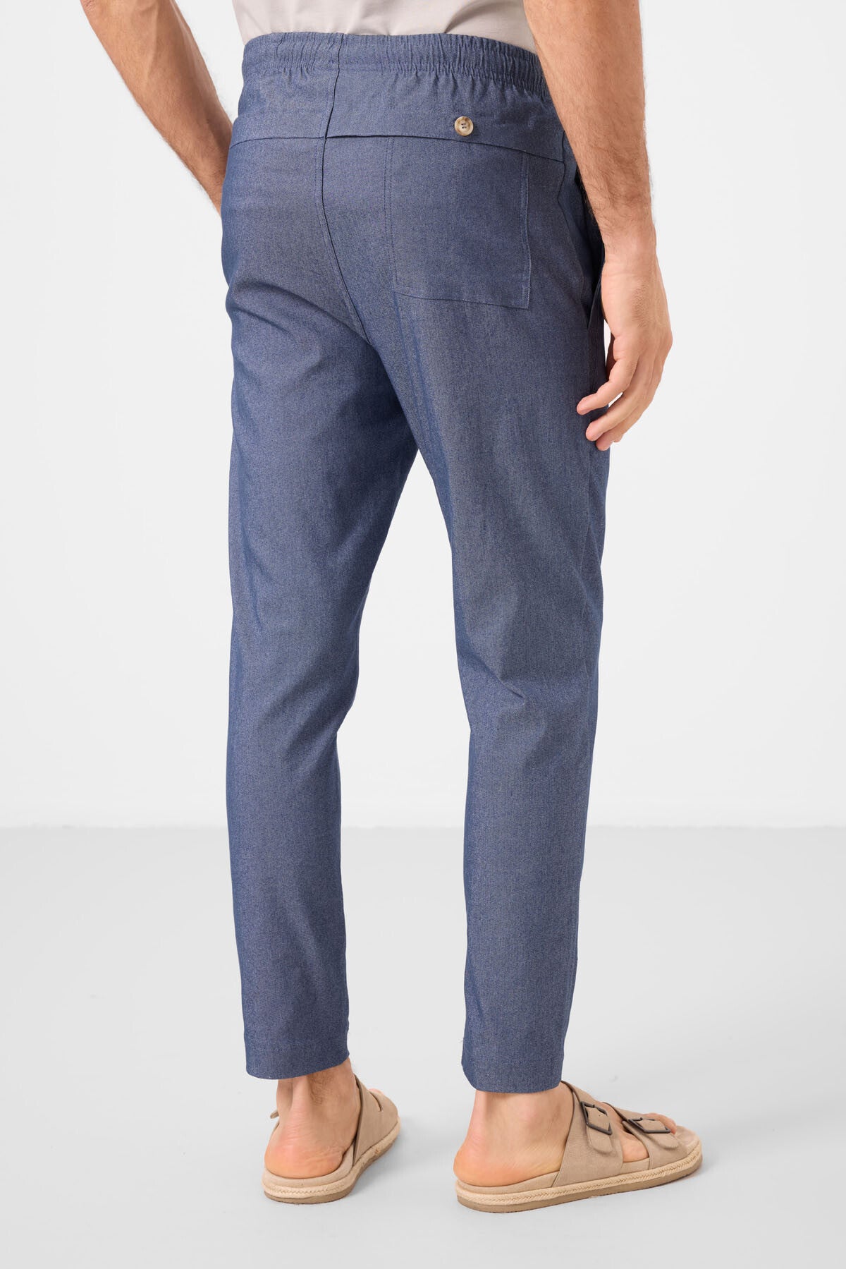 Kot Lacivert Standart Fit Dokuma Hafif Esnek Chino Erkek Pantolon - 82179