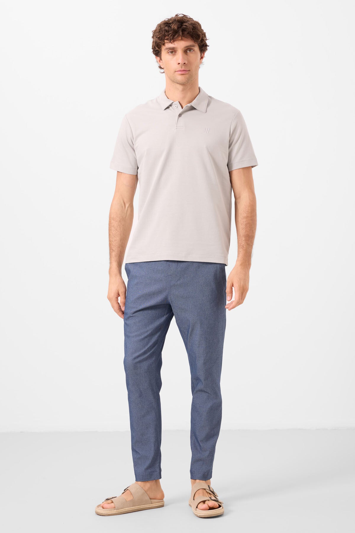 Kot Lacivert Standart Fit Dokuma Hafif Esnek Chino Erkek Pantolon - 82179