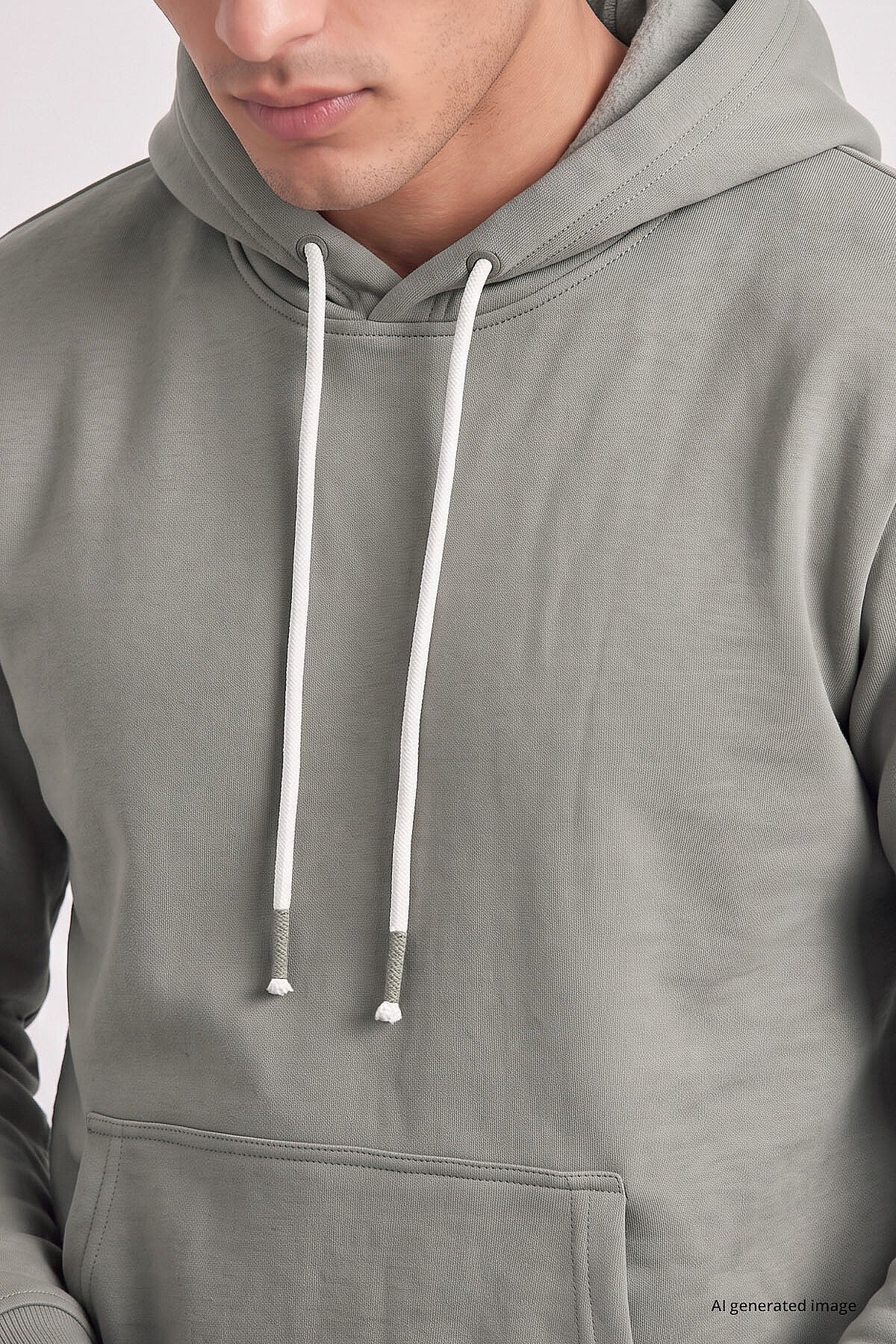 Koyu Bej Standart Kalıp Basic Erkek Sweatshirt - 88513
