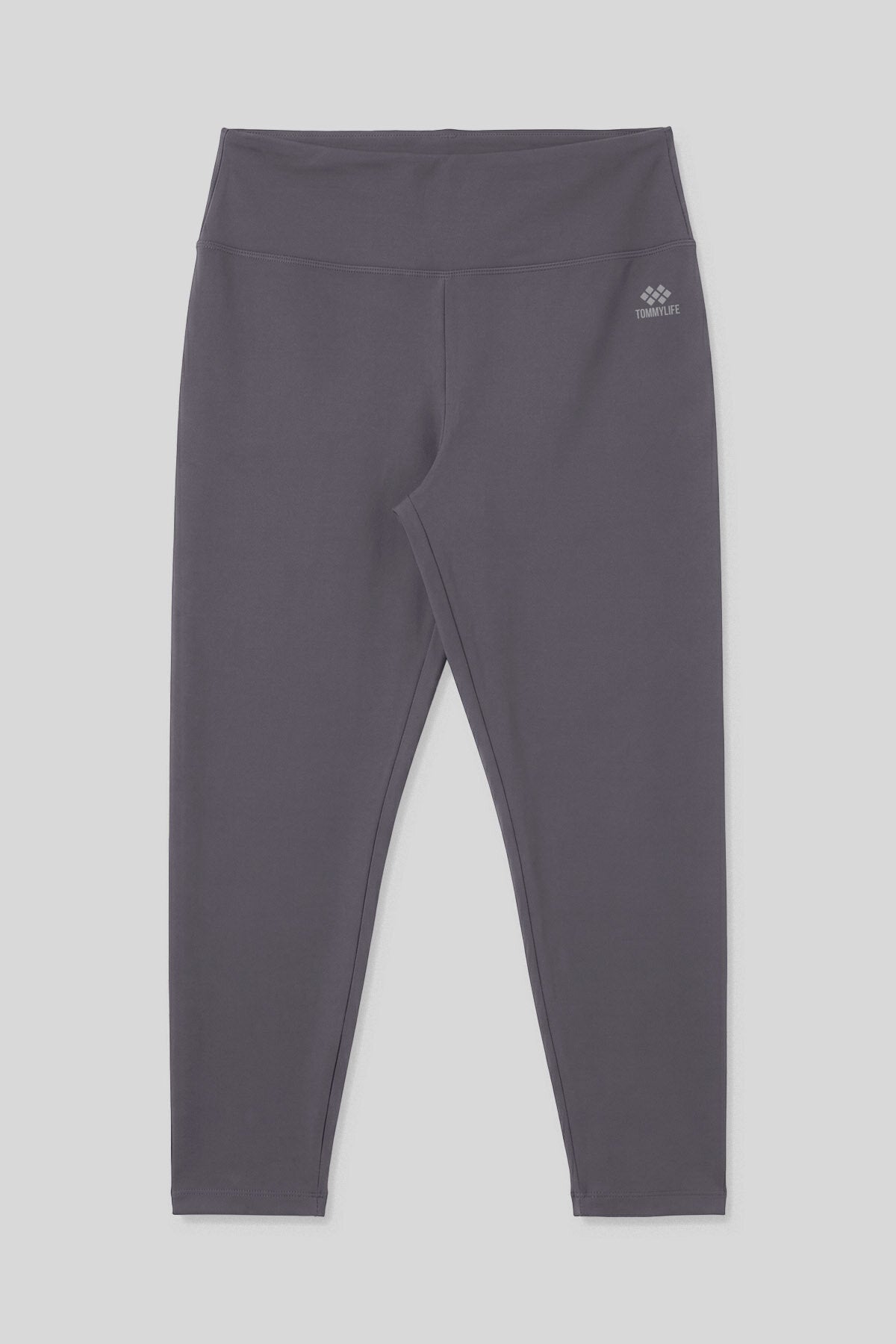 Koyu Gri Yüksek Bel Toparlayıcı Battal Büyük Beden Kadın Tayt- 94650