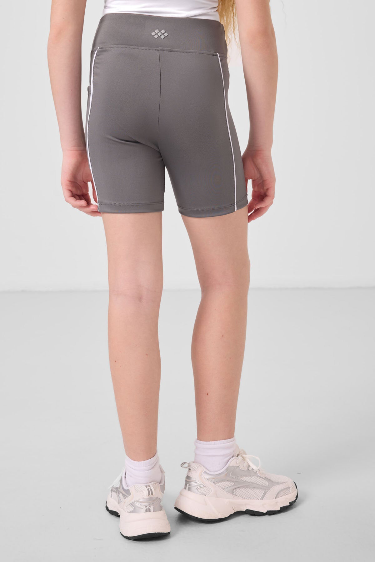 Koyu Gri Esnek Standart Fit Basic Performans Kız Çocuk Tayt - 75189