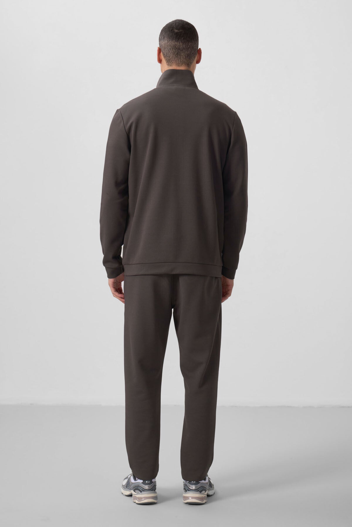 Koyu Gri Yüzeyi Dokulu Rahat Form Erkek Eşofman Takım - 85273