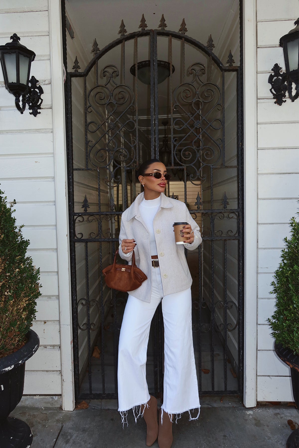 Krem Cep Detay Anjali Ceket ATE-1915