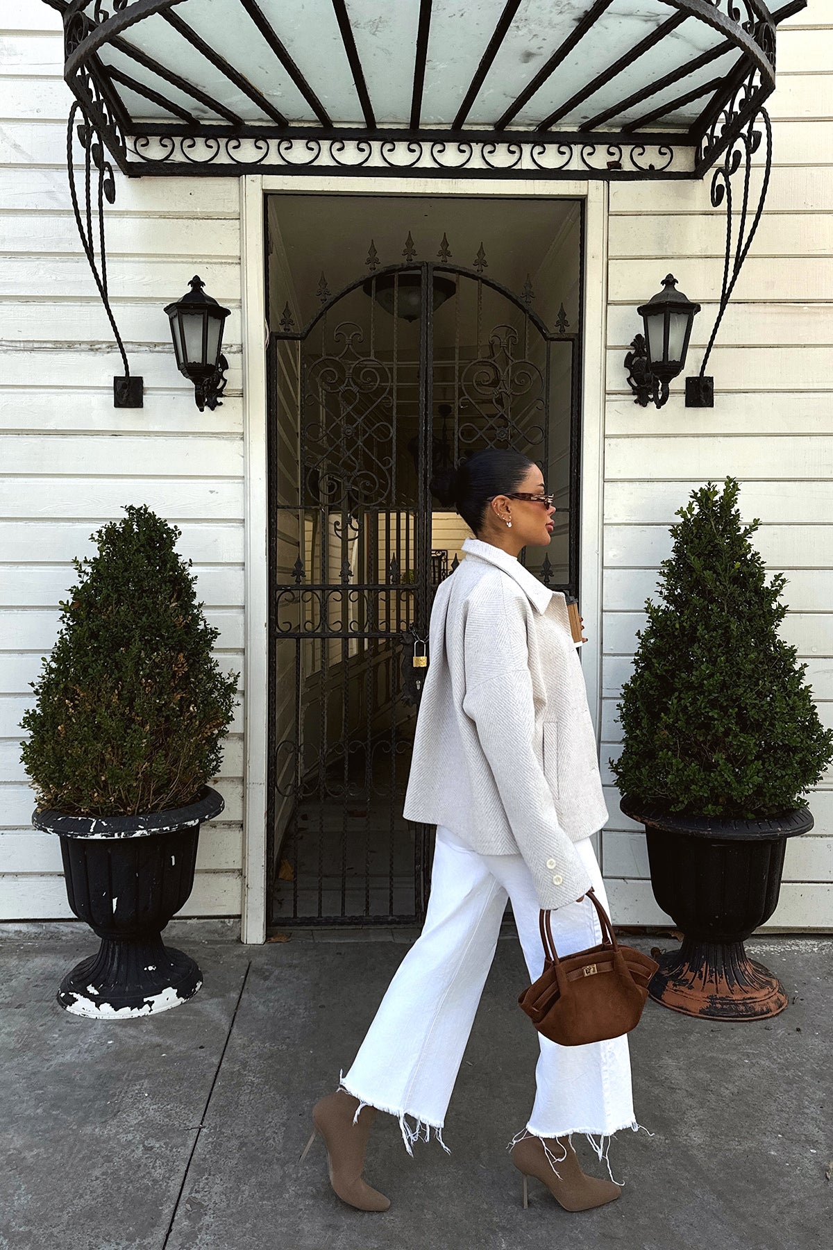 Krem Cep Detay Anjali Ceket ATE-1915