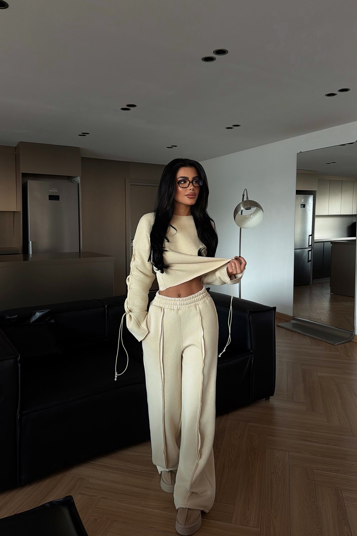 Krem Masego Eşofman Takımı ATE-4092