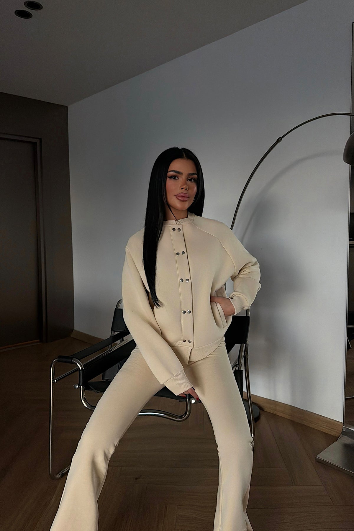 Krem Perdita Eşofman Takımı ATE-4286