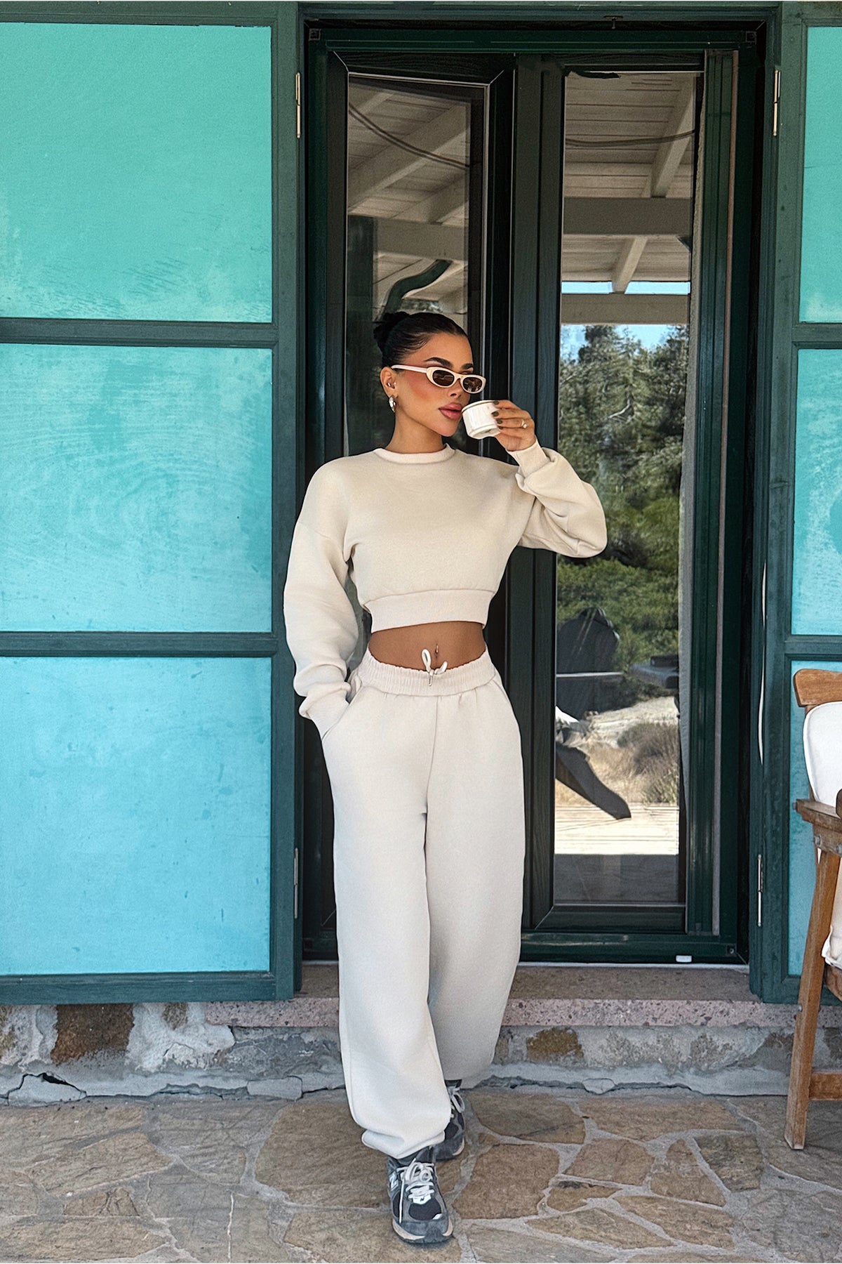 Krem Fluid Eşofman Takım ATE-3701