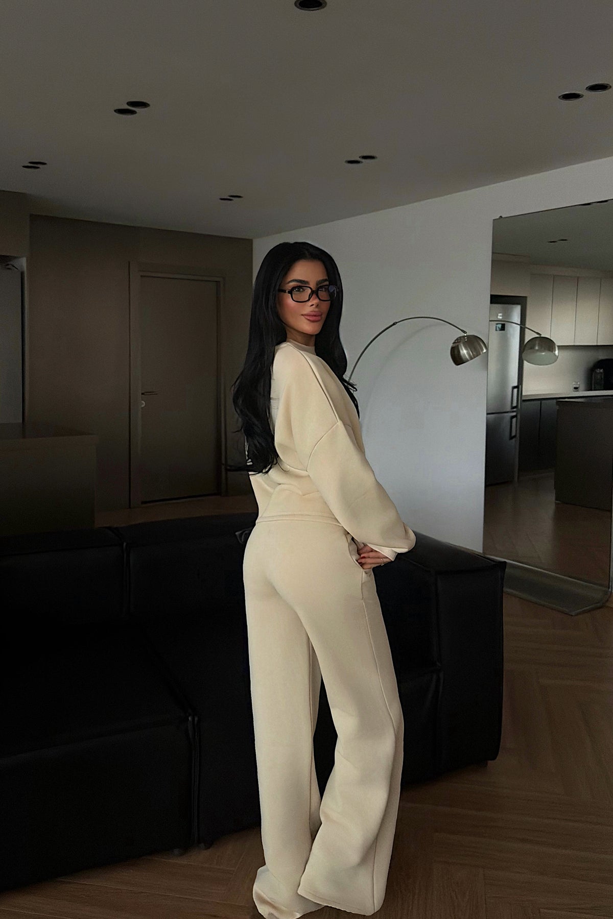 Krem Luzzy Eşofman Takımı ATE-4111