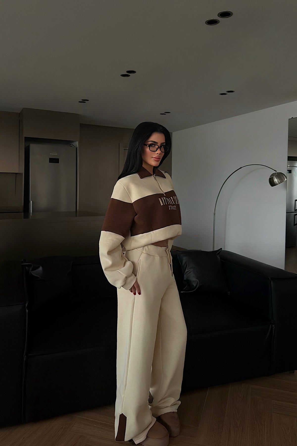 Krem Svanny Eşofman Takımı ATE-4323