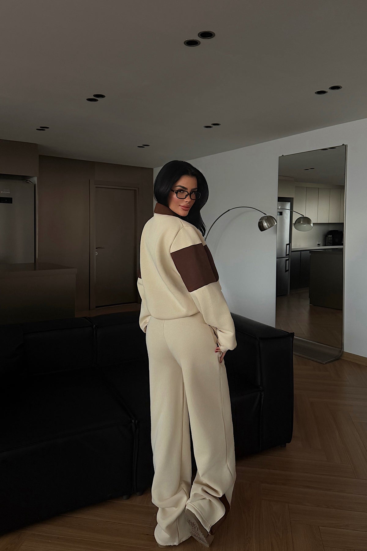 Krem Svanny Eşofman Takımı ATE-4323