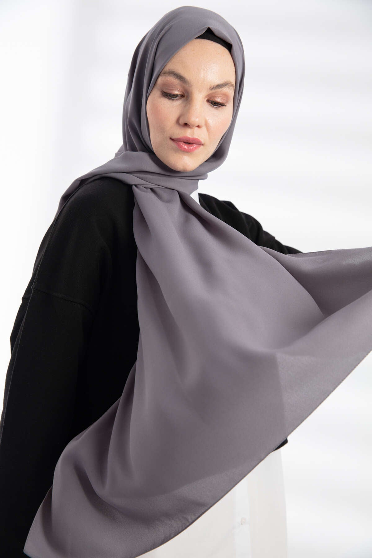 Krep Şal - Antrasit