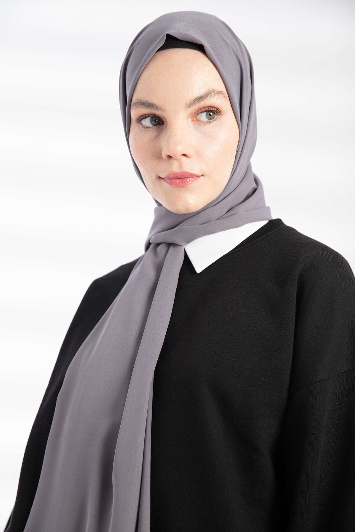 Krep Şal - Antrasit