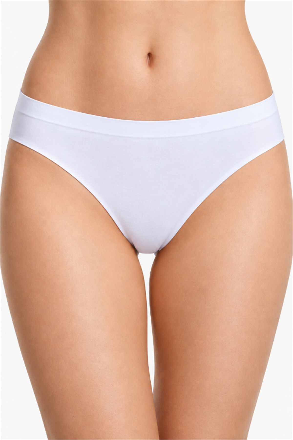 Kadın Beyaz Dikişsiz Bikini Külot Esnek Seamless İç Çamaşırı