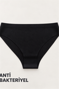 Kadın Siyah Antibakteriyel Dikişsiz Bikini Külot
