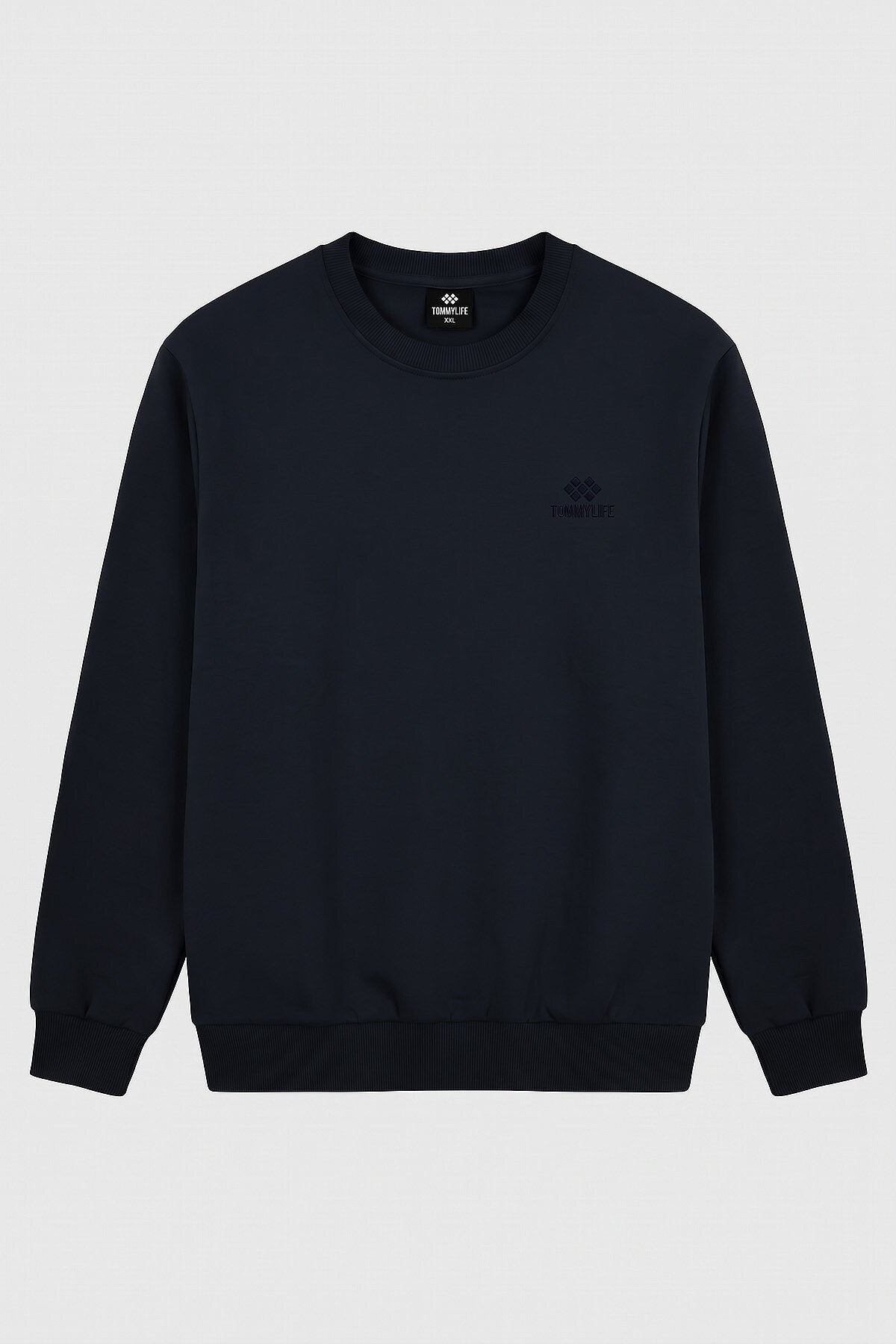 Lacivert Basic Büyük Beden Erkek Sweatshirt - 88126