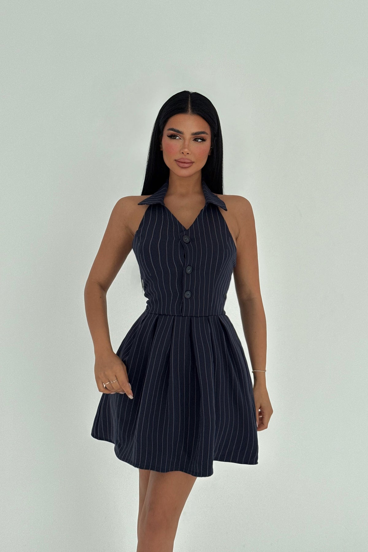 Lacivert Tania Elbise ATE-1831