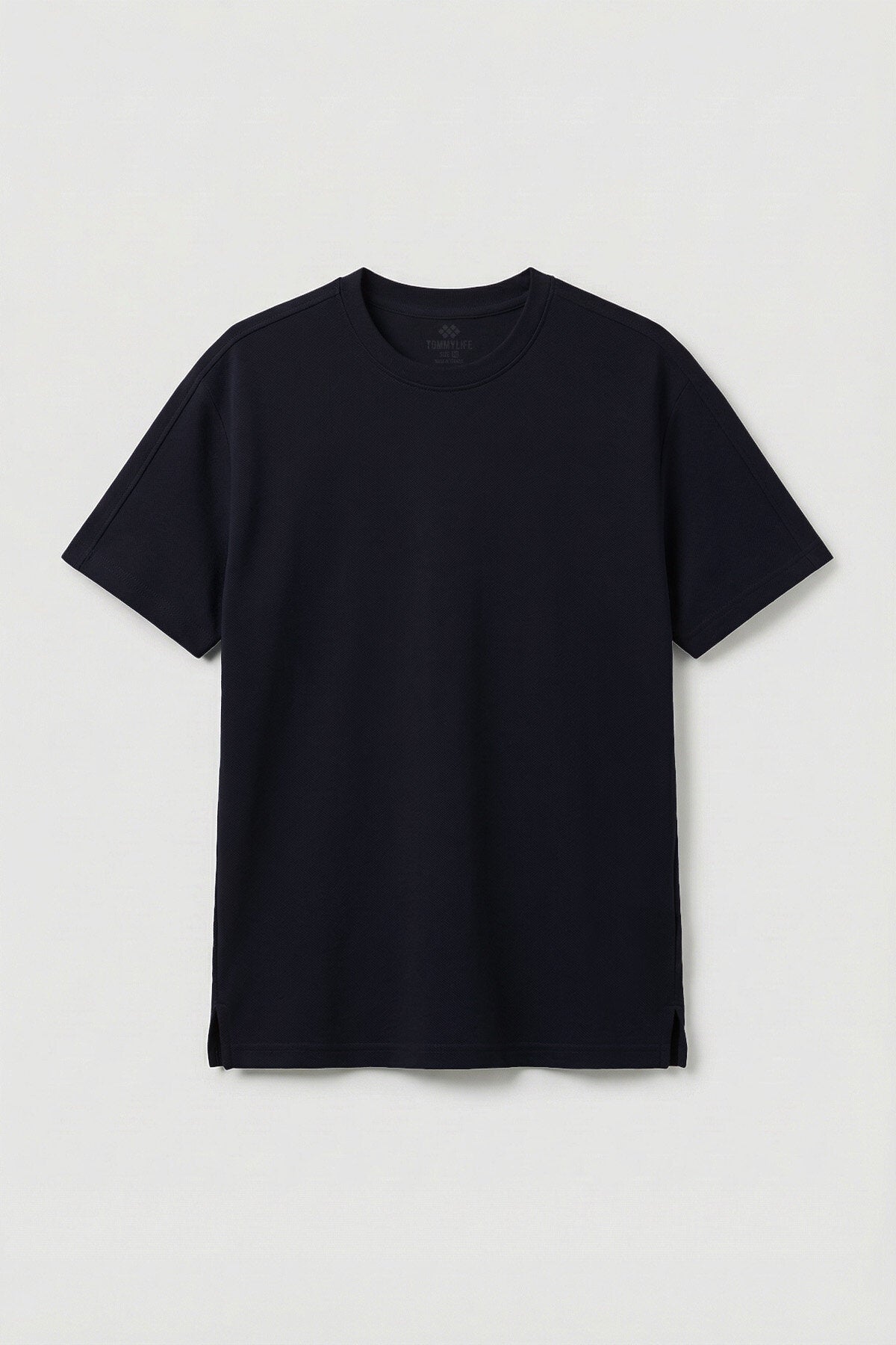 Lacivert Rahat Form Esnek Nefes Alabilir Erkek T-Shirt - 88495