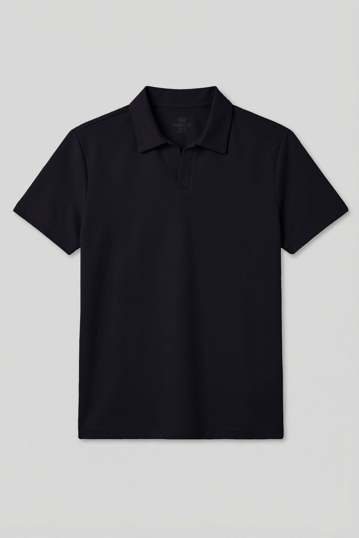 Lacivert Rahat Form Yumuşak Dokulu Polo Yaka Erkek T-Shirt - 88496