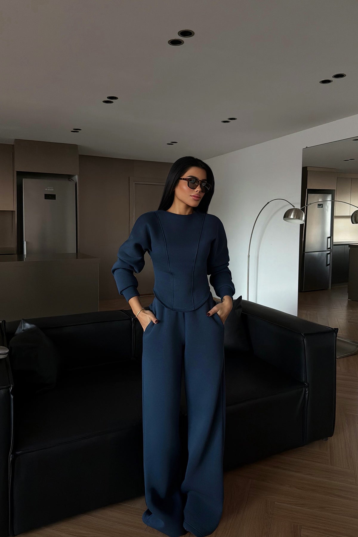 Lacivert Oska Eşofman Takımı ATE-4105